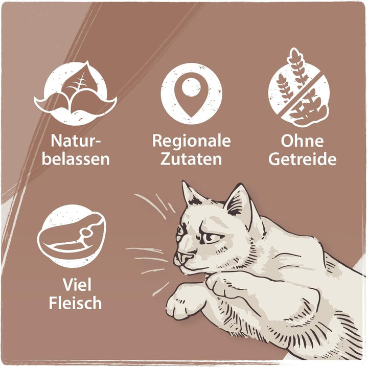 Venandi Animal - Hrană umedă premium pentru pisici - vițel ca monoproteină 6Pack (6 X 400 G), fără cereale, monoproteină