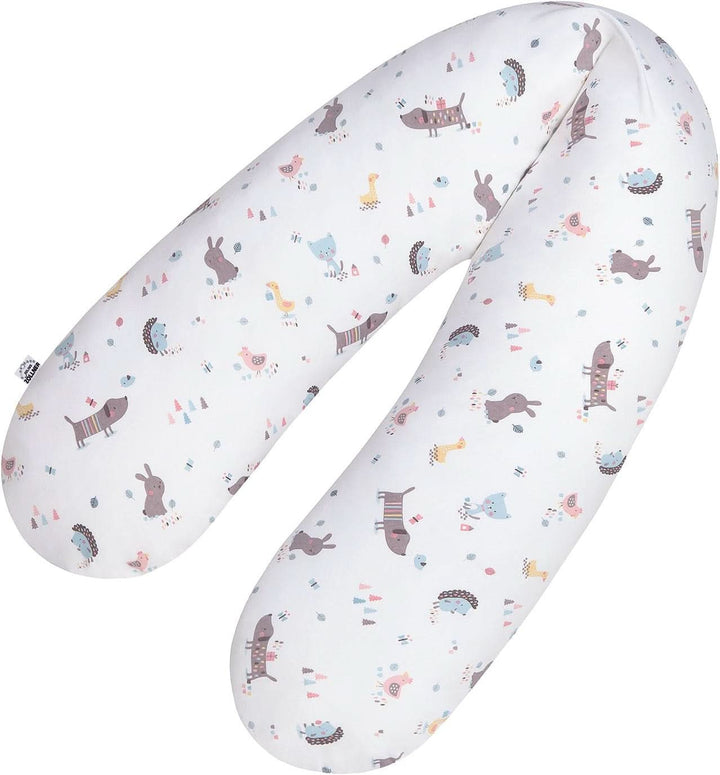 Julius Zöllner pernă de alăptare din jersey aprox. 190 cm | umplutură 42 litri microperle Eps | Fabricat în Germania | capac din jersey 100% bumbac Accesorii Hrana si Alaptare Bebe Naty Shop Crazy Animals