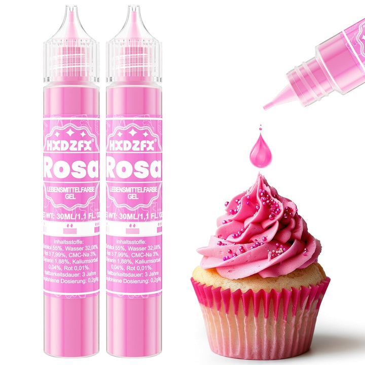 Colorant alimentar în gel - HXDZFX 2×30ml, colorant alimentar fără zahăr, foarte concentrat, pentru decorarea torturilor, fondant alb, macaroane, prăjituri, copt, ouă de Paște, slime (mov struguri)