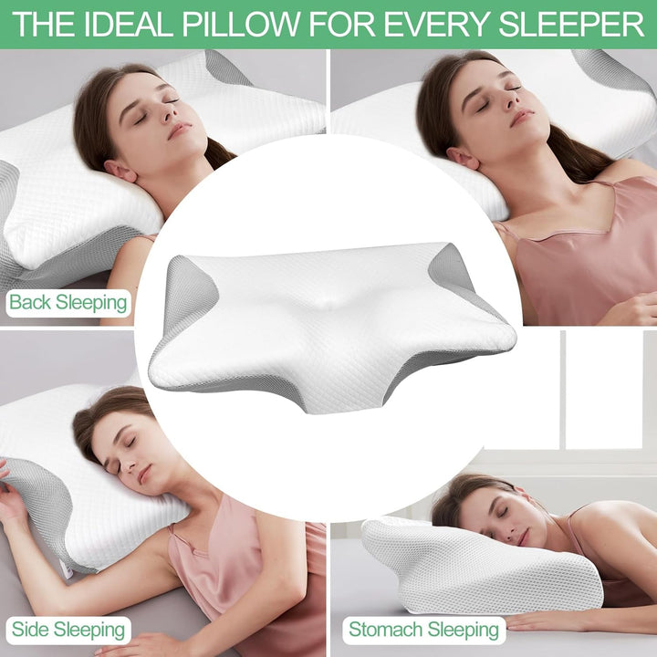 Pernă ortopedică, pernă pentru dureri de gât, pernă din spumă cu memorie, pernă ortopedică pentru gât, pernă ortopedică pentru dormit, pernă ortopedică pentru susținerea gâtului, pernă anti sforăit pentru părți Perne ortopedice cervicale Naty Shop