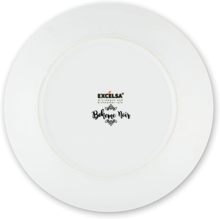 Excelsa Boheme Noir Teller-Set, 18-Teilig, Porzellan, Schwarz Seturi vesela masa Naty Shop