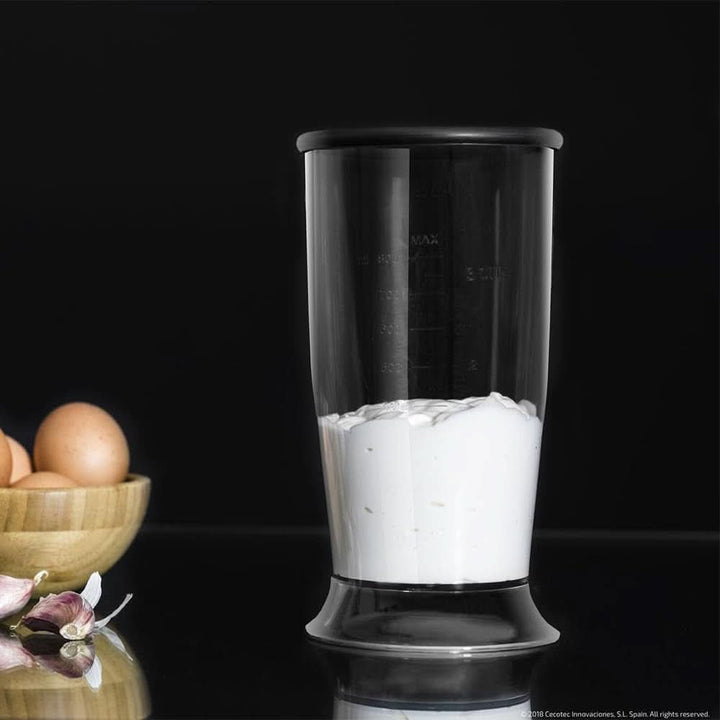 Cecotec Hand- Mixer Powergear 1500 - Klingen Aus Titanium Beschichtung, 21 Geschwindigkeitsstufen, 1500 W, Inklusiv Glas Mit Deckel. (Schwarz Und Edelstahl, XL) Bucatarie Naty Shop