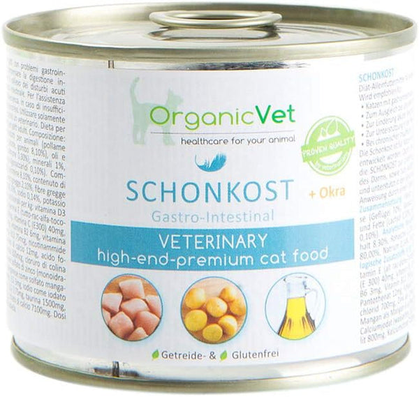 Hrană umedă pentru pisici Hrană moale veterinară, pachet de 6 (6 X 200 g)