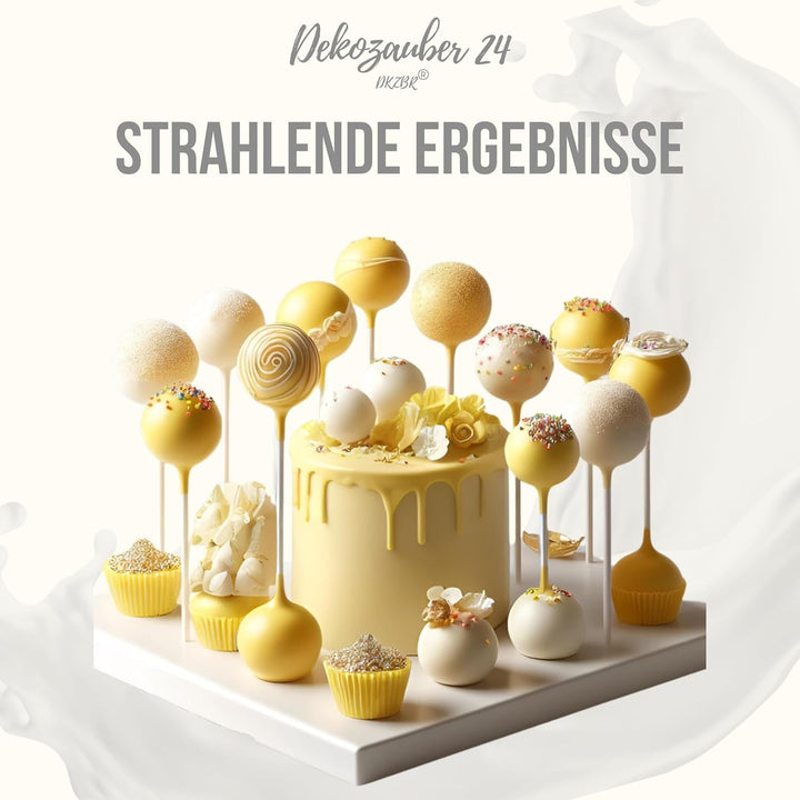 Dekozauber24 couverture drops, alb, 500g, cu aromă de ciocolată albă și vanilie, chipsuri Deco Melts, rezistent la microunde, pentru cake pops, prăjituri, tarte, torturi, picurare sau glazură Pasta de zahar Naty Shop