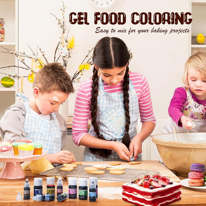 Colorant alimentar în gel - Colorant alimentar în gel foarte concentrat pentru prăjituri, copt, ouă de Paște, băuturi - Colorant alimentar fără zahăr pentru fondant, glazură, slime, decorarea torturilor (Red Velvet, 150G)