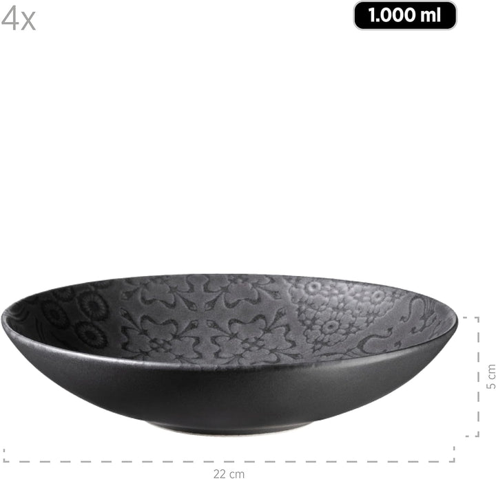 MÄSER 935076 Series Tiles Serviciu de masă Vintage pentru 4 persoane în stil maur Seturi vesela masa Naty Shop