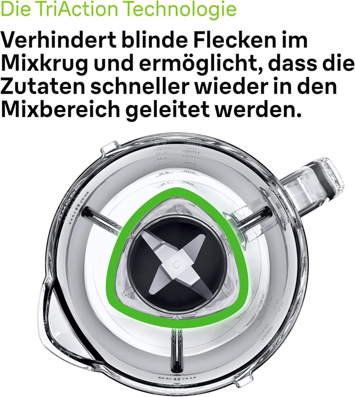 Braun Powerblend 1 JB1050WH - Standmixer Mit 1,5 L Glas-Mixaufsatz, Küchenhelfer Zum Zerkleinern, Pürieren & Mixen, Ice-Crush-Funktion, 2 Geschwindigkeiten, 600 Watt, Weiß Bucatarie Naty Shop