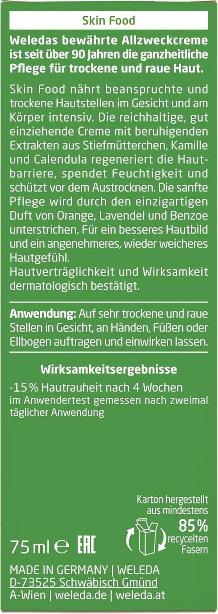 WELEDA Bio Skin, Cremă pentru îngrijirea pielii foarte uscate, 75 ml Duș și baie Naty Shop