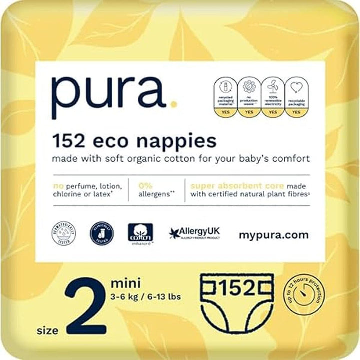 Scutece eco, EU Ecolabel, piele sensibilă, bumbac, hipoalergenic Mama si Copilul Naty Shop 2 (152 buc)