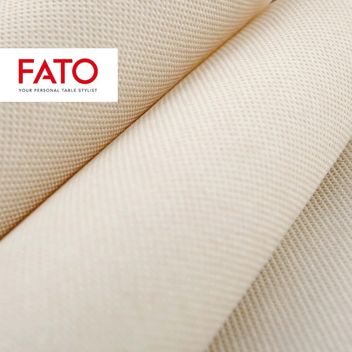 Fato - Șervețele de hârtie de unică folosință naturale pliate 4 ori, ecologice, pachet de 40 de șervețele, mărimea 38X38, 2 straturi, 100% hârtie reciclată