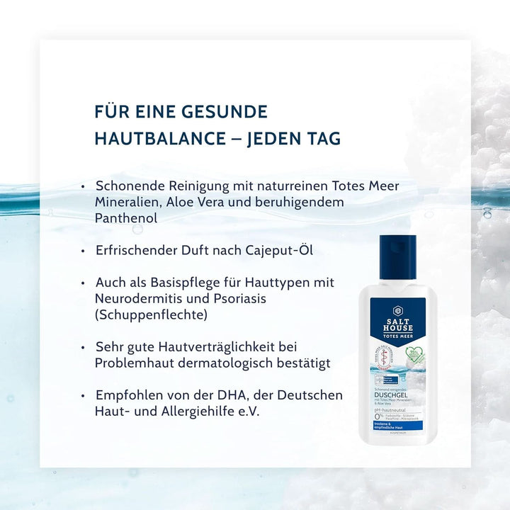 Salthouse Dead Sea Therapy, Gel de duș cu Aloe Vera, 250 ml Duș și baie Naty Shop