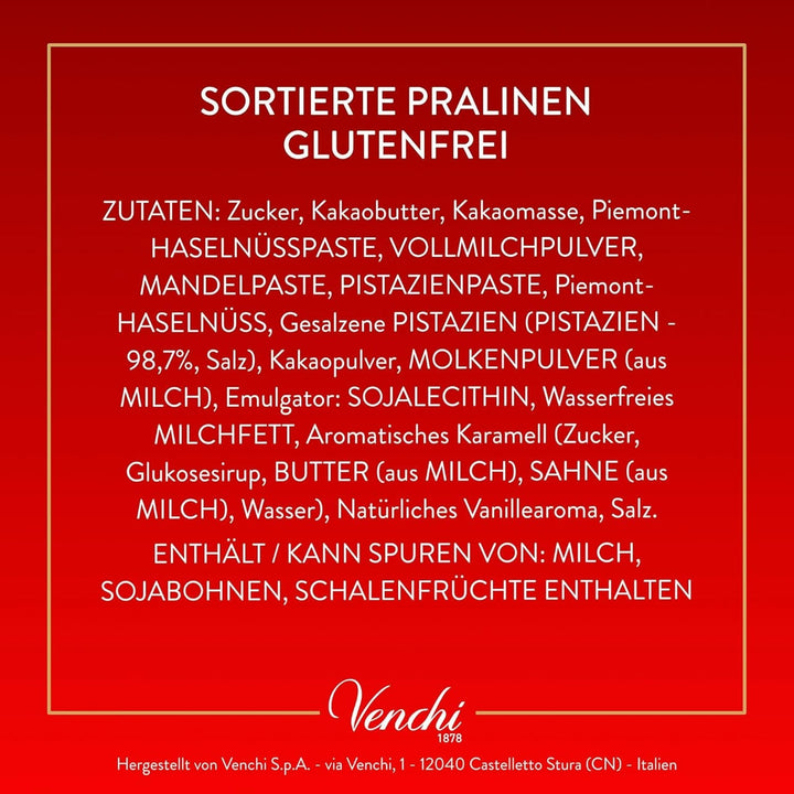 Venchi, Colecția de Crăciun, 230 grame Bomboane de Ciocolata Naty Shop