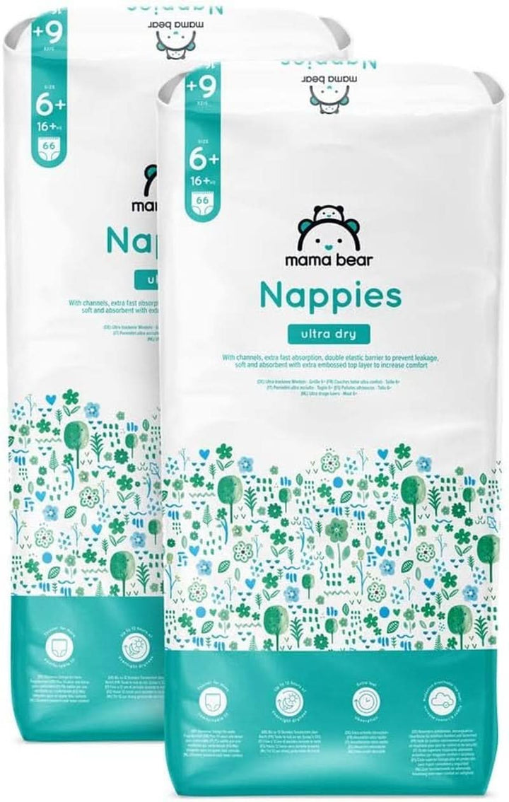 Scutece Mama Bear Ultra Dry, diverse marimi si cantitati Mama si Copilul Naty Shop 6+ (16+ Kg) Pachet lunar
