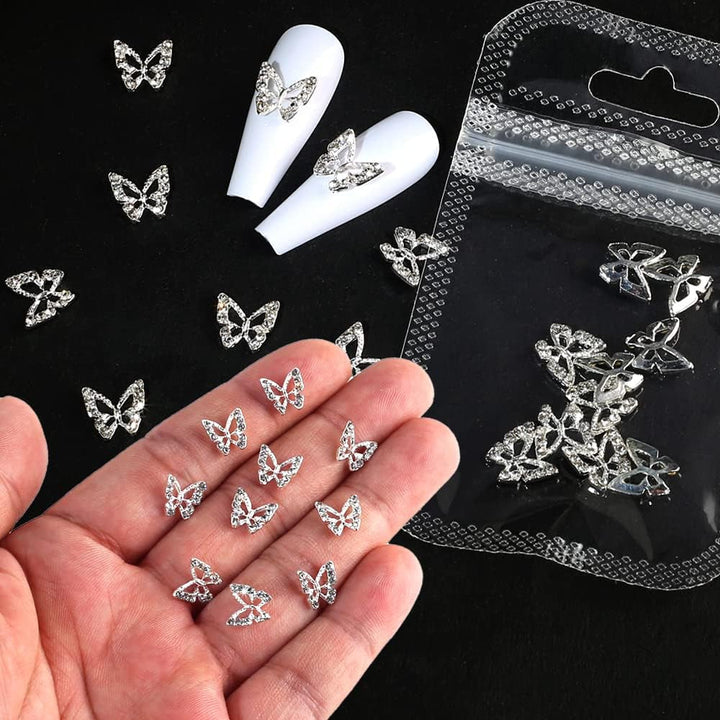 10 piese aliaj fluture unghii farmece metalice Nail Art pandantiv pietre pentru diamante unghii pietre prețioase unghii bijuterii arta decorațiuni Nail Art bijuterii confecționare