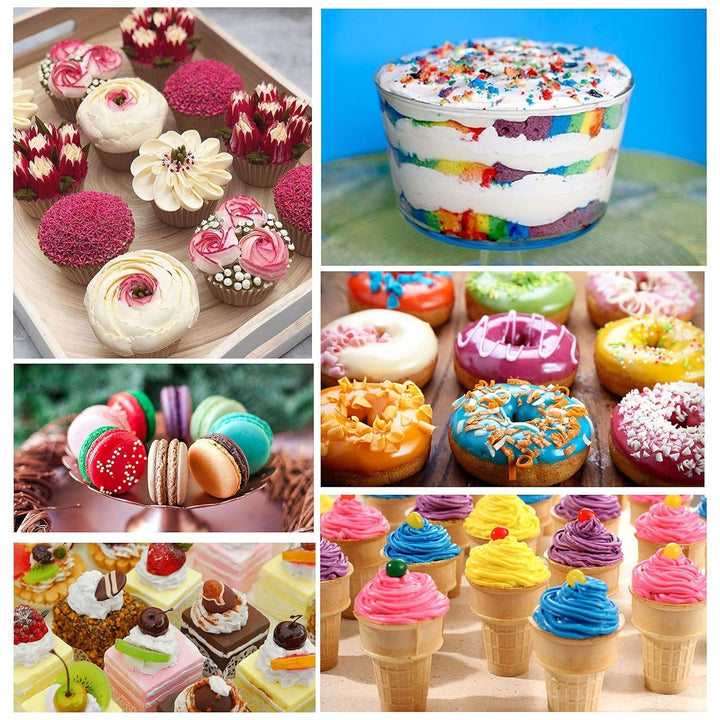 Colorant alimentar liposolubil - Ercorart 10 culori colorant alimentar pe bază de ulei, foarte concentrat, pentru ciocolată, unt de cacao, fudge, prăjitură cu ciocolată, glazură, înghețată etc., 6 ml/bucată