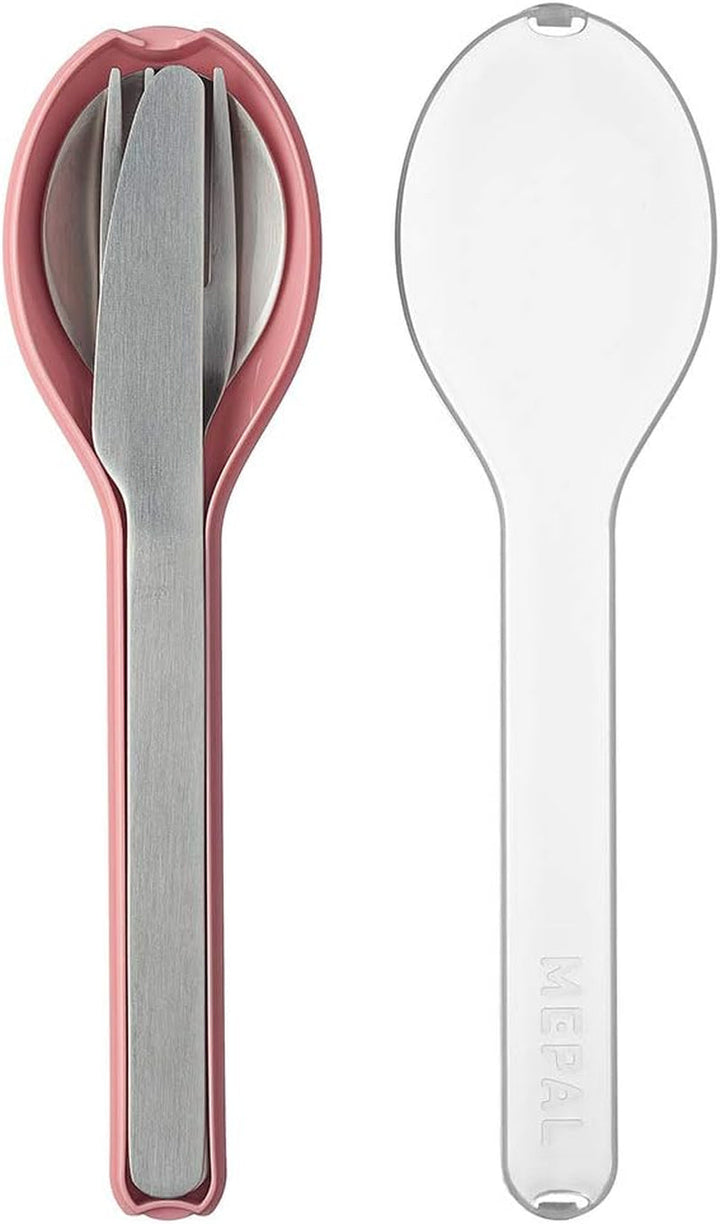 Mepal - Set tacâmuri 3 piese Ellipse, pentru călătorii Bucatarie Naty Shop Nordic Pink