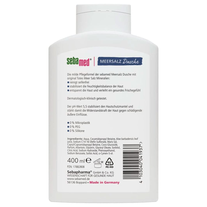 SEBAMED, gel de duș cu sare de mare, unisex, 400 ml Duș și baie Naty Shop
