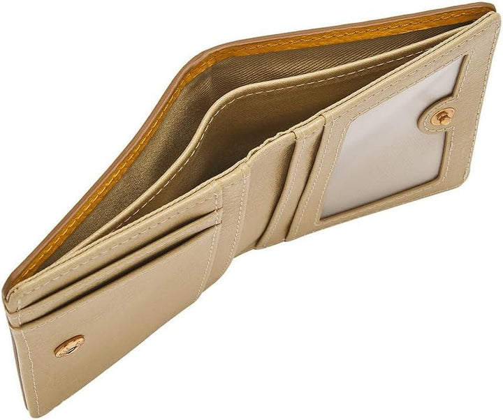 Fossil Ladies Logan Yellow Leather Bifold Wallet, SL7829763 Portofel Femei Naty Shop