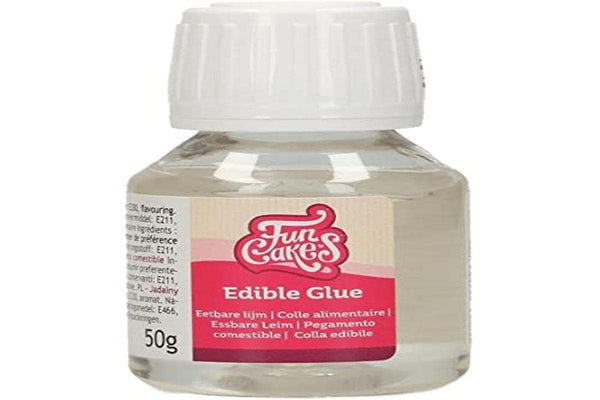 FunCakes Edible Glue: Transparent, pentru lucrări cu zahăr și decorațiuni pentru prăjituri, conține o pensulă ușor de utilizat, 50 g. Pasta de zahar Naty Shop Default Title