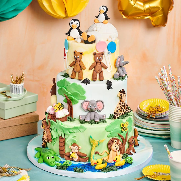 FunCakes Tiger Orange Fondant laminat: ușor de utilizat, neted, flexibil, moale și pliabil, perfect pentru decorarea prăjiturilor, halal, kosher și fără gluten, 250 g Pasta de zahar Naty Shop