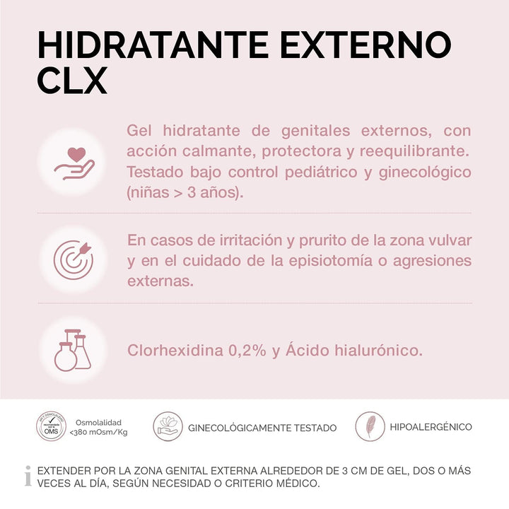 Lab - Cremă hidratantă externă CLX, Cremă hidratantă pentru zonele intime externe, Clorhexidină și aloe vera, Hipoalergenic, Fără parabeni, Testat dermatologic și ginecologic - 30 ml Copii - Baie si Skincare Naty Shop
