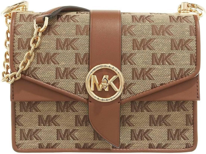Michael Kors Greenwich Sm Conv Xbody Bag Genti Femei Naty Shop Bej/ebony