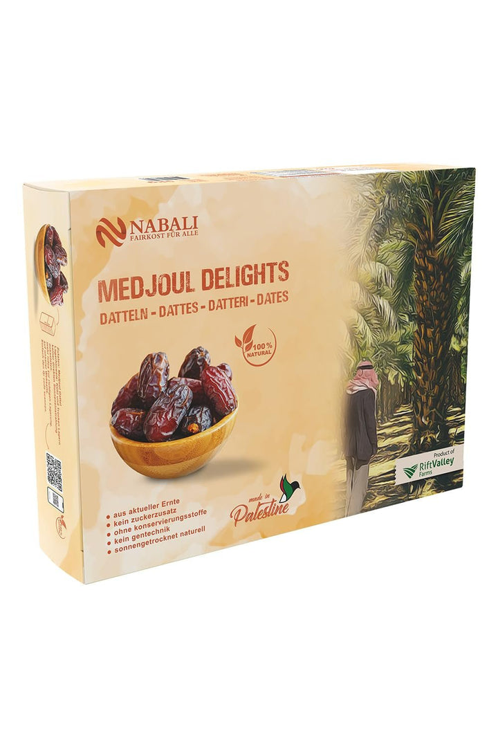 NABALI FAIRKOST 2KG Medjool - Curmale Medjoul Delight Calitate I 100% natural aromat proaspăt și vegan I Curmale Medjool fără conservanți dulci ca mierea și caramelizate (2KG) Produse deshidratate Naty Shop 5 kg (1 pachet)