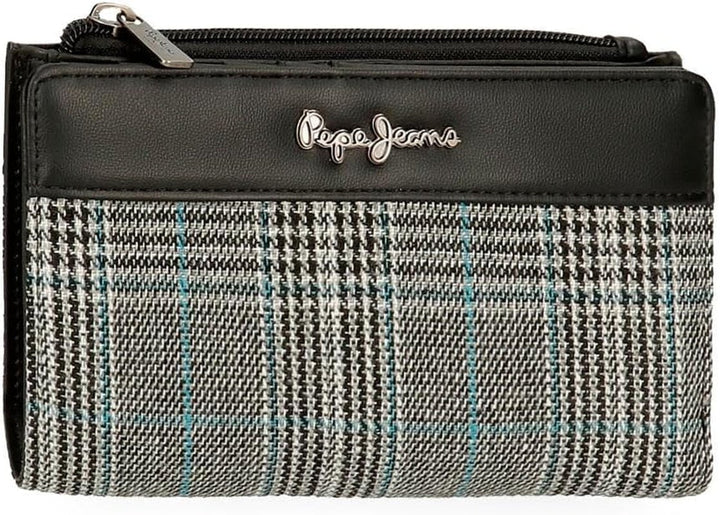 Pepe Jeans Kendra Ladies T-Shirt, Negru, Talla única, Geantă de umăr mică Genti Femei Naty Shop Portofel dublu