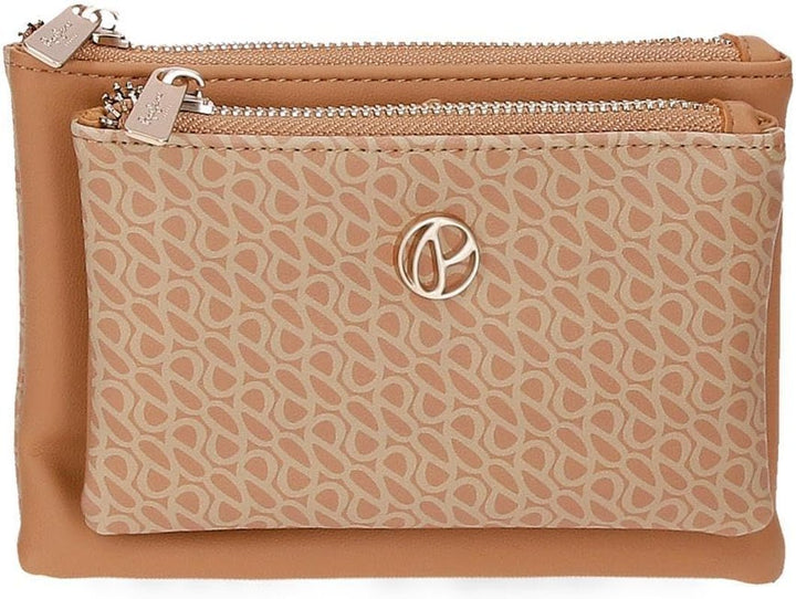 Pepe Jeans Megan Geantă de toaletă negru 17x9x2 cm Faux piele, negru, Talla única, Geantă de toaletă Portofel Femei Naty Shop Cămilă Poșeta