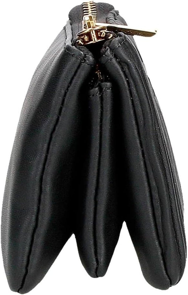 Portofel Pepe Jeans Aurora trei compartimente negru 17.5 x 9.5 x 2 cm piele artificială Portofel Femei Naty Shop