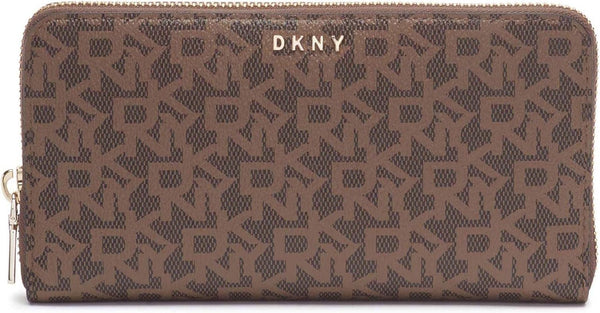 Portofel tri-fold Arou Bryant-New Zip DKNY pentru femei Portofel Femei Naty Shop Mocha/Caramel S
