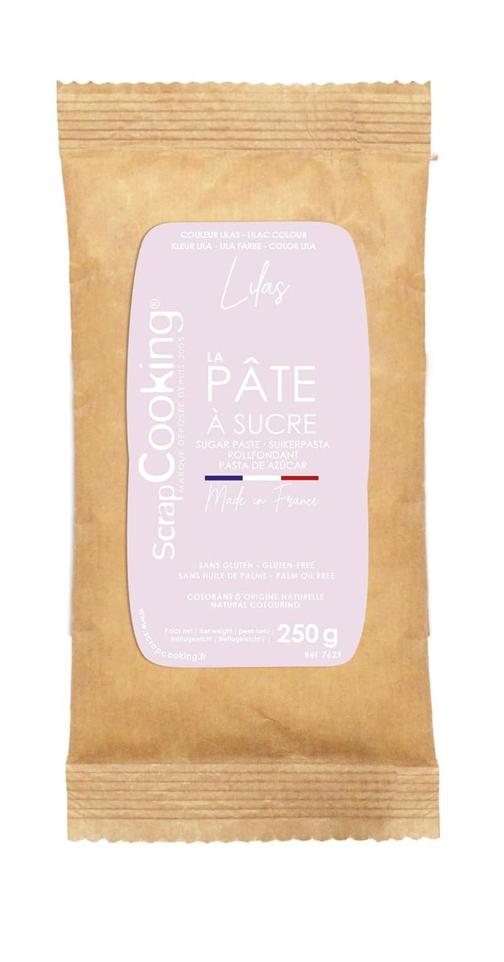 ScrapCooking - Pâte Ã Sucre Vert Sauge 250g - Colourant d'Origine Naturelle - Sans Gluten, Sans Huile de Palme - Pour Gâteaux, Pâtisseries Anniversaire - Vert Pastel - Fabriquée en France - 7621 Pasta de zahar Naty Shop Violet pastel