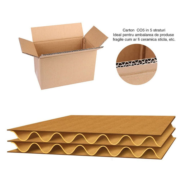 Set 20 cutii carton CO5, CB, 220 x 95 x 95 Cutii ambalare Nati Shop